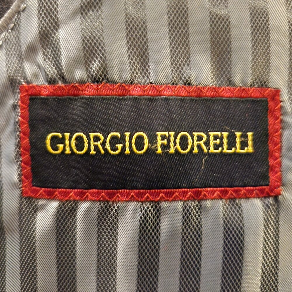 Giorgio fiorelli men's charcoal 65%polyester 35%viscose sport coat jacket blazer - Picture 5 of 6